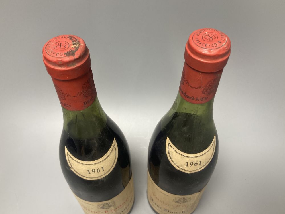 Two bottles of Vosne-Romaneé 1961